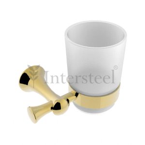 Gold Diş Fırçalık – Lüks Camlı Diş Fırçası Tutucu