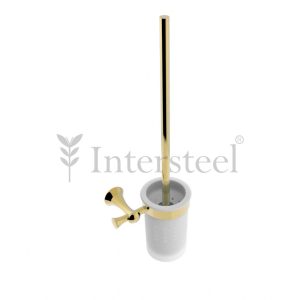 Gold Klozet Fırçası – Lüks Cam Hazneli WC Fırçalık